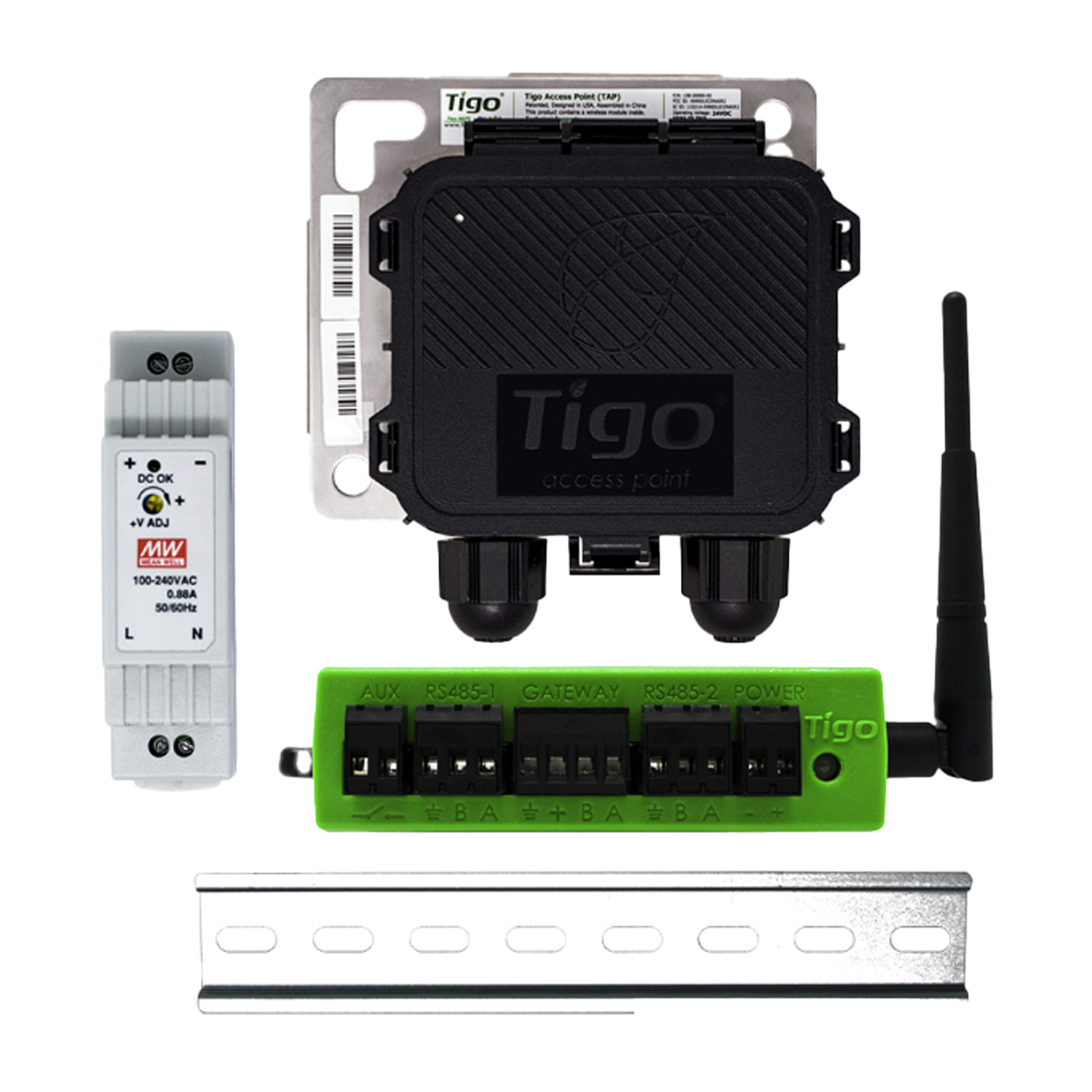 Akcesoria - TIGO - CCA KIT - CCA + TAP + Din Rail PS