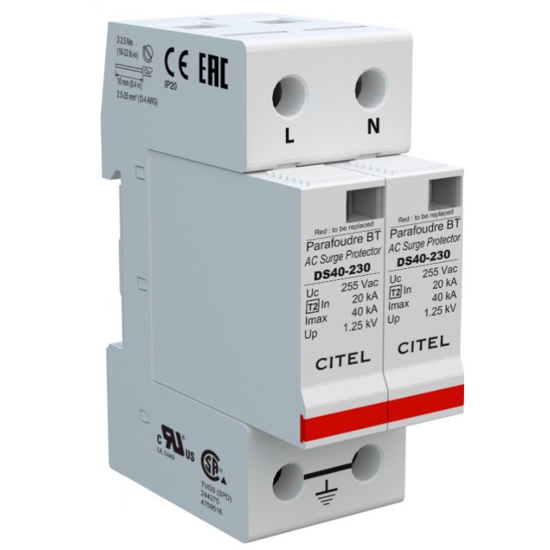 Ogranicznik - CITEL - AC 1-faza T2 - C461501 DS42-230